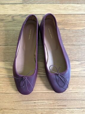 Mansur Gavriel Dance Burgundy Leather Ballet Flats